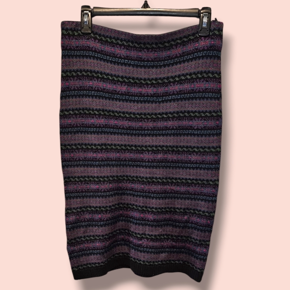 Lauren Ralph Lauren Purple Black Knee-Length Pencil Skirt New - Picture 6 of 9